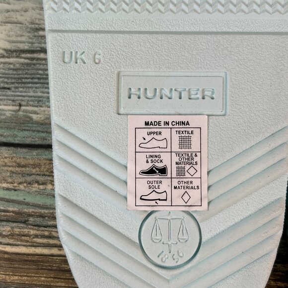 HUNTER Original Elastic Slide Sandal Sz 8 Light Blue Lightweight Casual Slip On - Picture 10 of 11